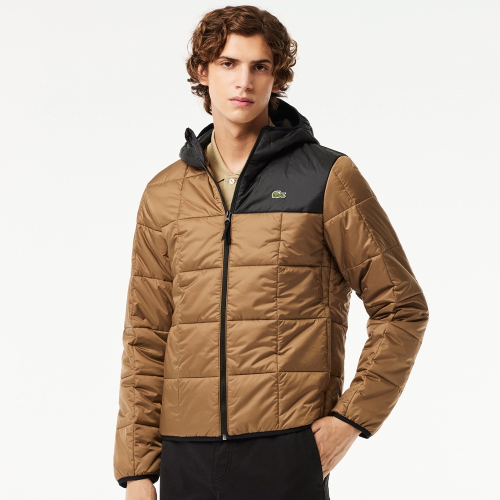 Lacoste Men's Waterproof Padded Hood Puffer Jacket